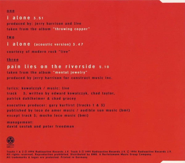 Live : I Alone (CD, Maxi)