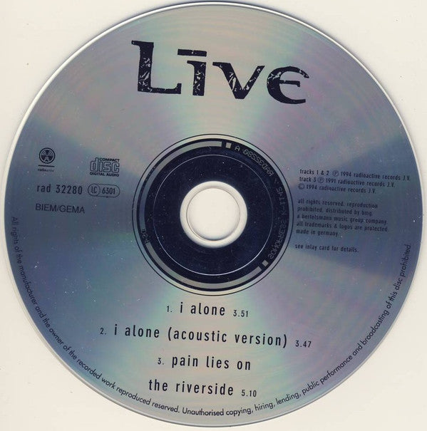 Live : I Alone (CD, Maxi)