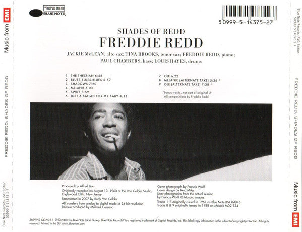Freddie Redd Quintet : Shades Of Redd (CD, Album, RE, RM)