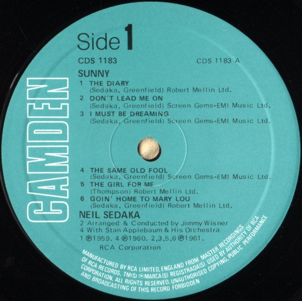 Neil Sedaka : Sunny (LP, Comp)