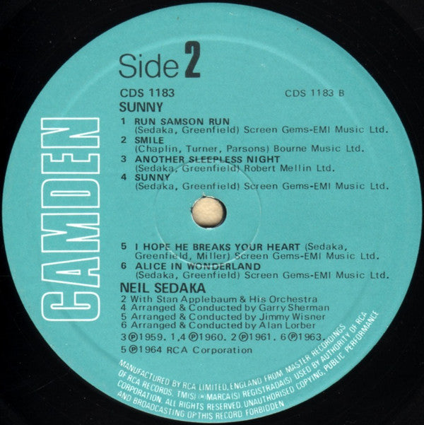 Neil Sedaka : Sunny (LP, Comp)