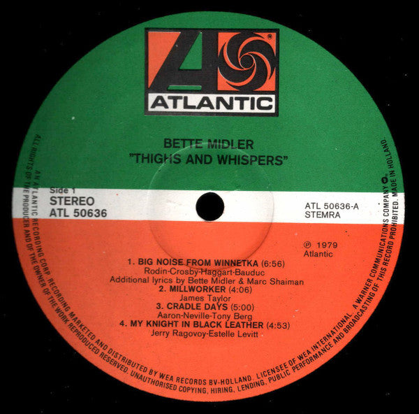 Bette Midler : Thighs And Whispers (LP, Album)