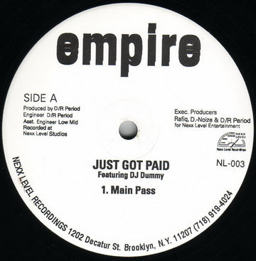 Empire (18) Feat. DJ Dummy : Just Got Paid (12")