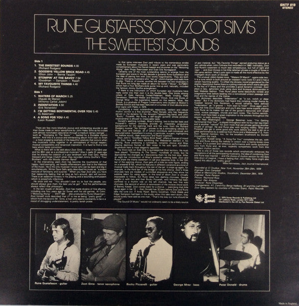 Rune Gustafsson / Zoot Sims : The Sweetest Sounds (LP, Album)