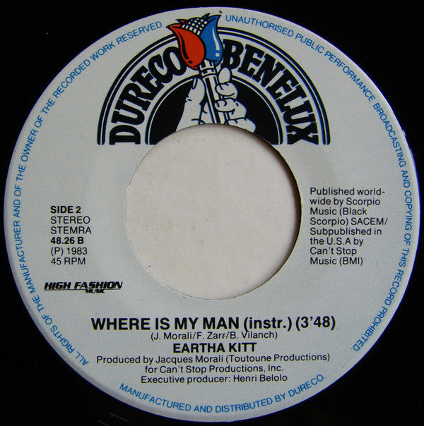 Eartha Kitt : Where Is My  Man (7", Single)