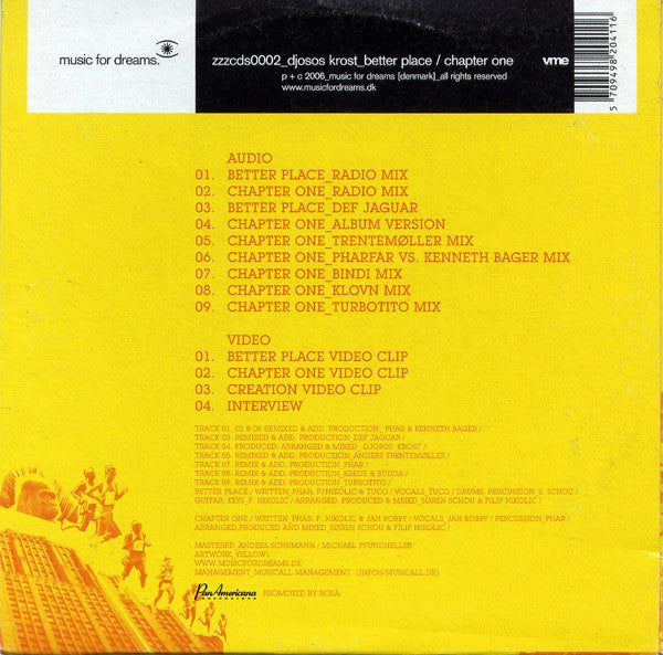 Djosos Krost : Better Place / Chapter One (CD, Maxi)