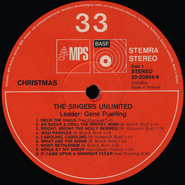 The Singers Unlimited , Leader: Gene Puerling : Christmas (LP, Album)