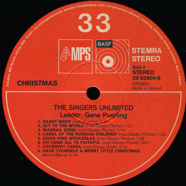 The Singers Unlimited , Leader: Gene Puerling : Christmas (LP, Album)