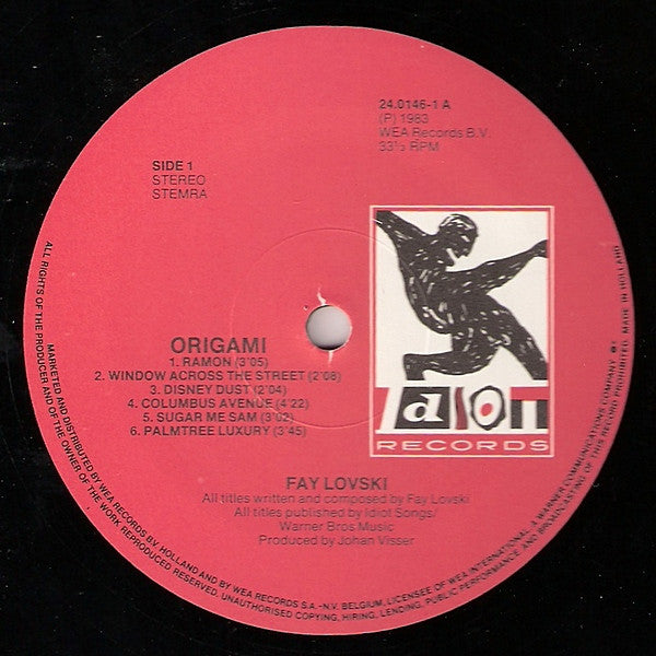 Fay Lovsky : Origami (LP, Album, M/Print)