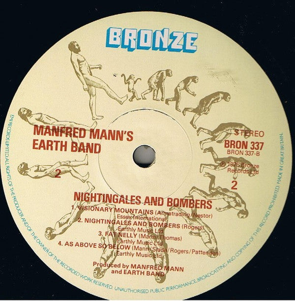 Manfred Mann's Earth Band : Nightingales & Bombers (LP, Album, RE)