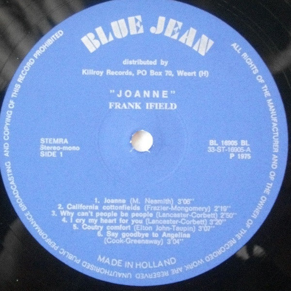 Frank Ifield : Joanne (LP, Album)