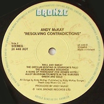 Andy Mackay : Resolving Contradictions (LP, Album)