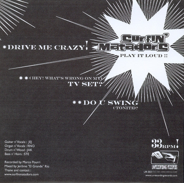 Surfin' Matadors : Surfin' Matadors (7")