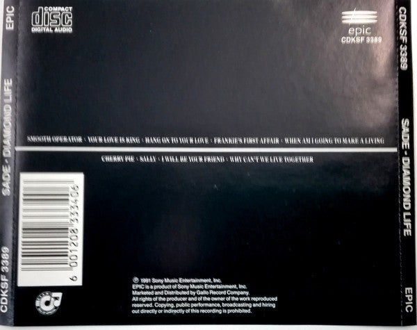Sade : Diamond Life (CD, Album)