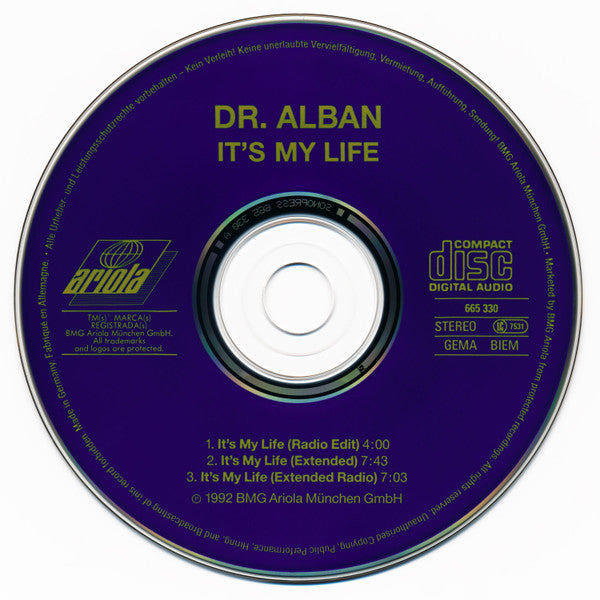 Dr. Alban : It's My Life (CD, Maxi)