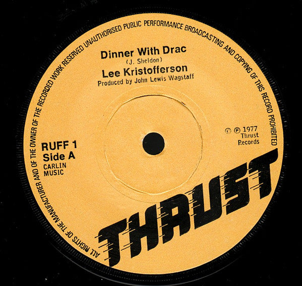 Lee Kristofferson : Dinner With Drac (7", Single)