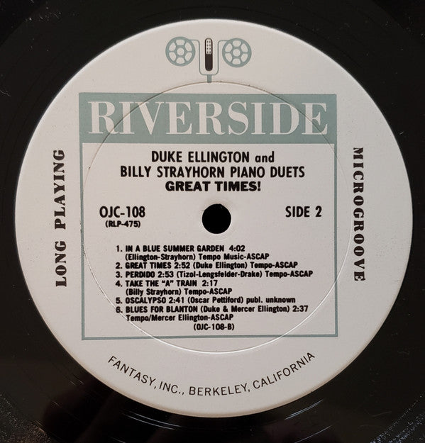 Duke Ellington / Billy Strayhorn : Piano Duets: Great Times! (LP, Comp, RE, Pit)