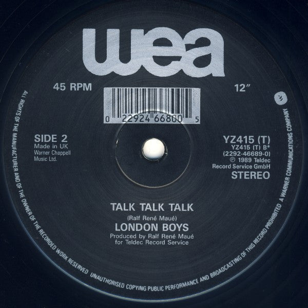 London Boys : Harlem Desire (12", Maxi)