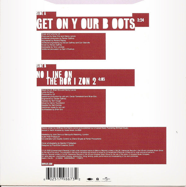 U2 : Get On Your Boots (7", Single)
