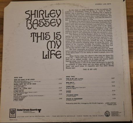 Shirley Bassey : This Is My Life (LP)