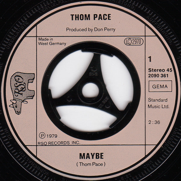 Thom Pace : Maybe (7", Single)