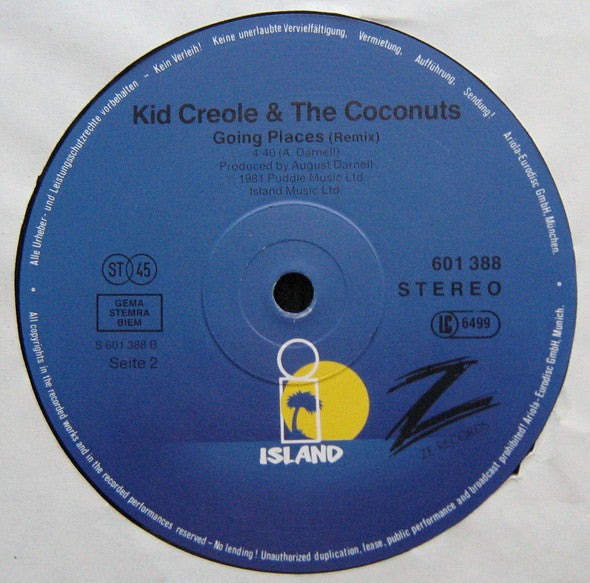 Kid Creole And The Coconuts : Don't Take My Coconuts (12", Maxi, P/Mixed)