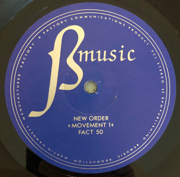 New Order : Movement (LP, Album, A2,)