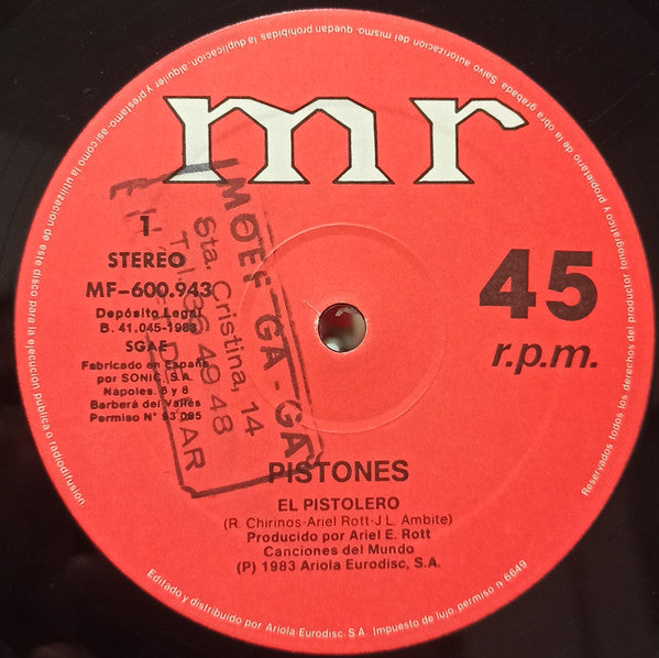 Pistones : El Pistolero (12", Maxi)