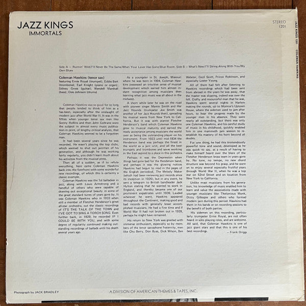 Coleman Hawkins : Immortals (LP, Album)