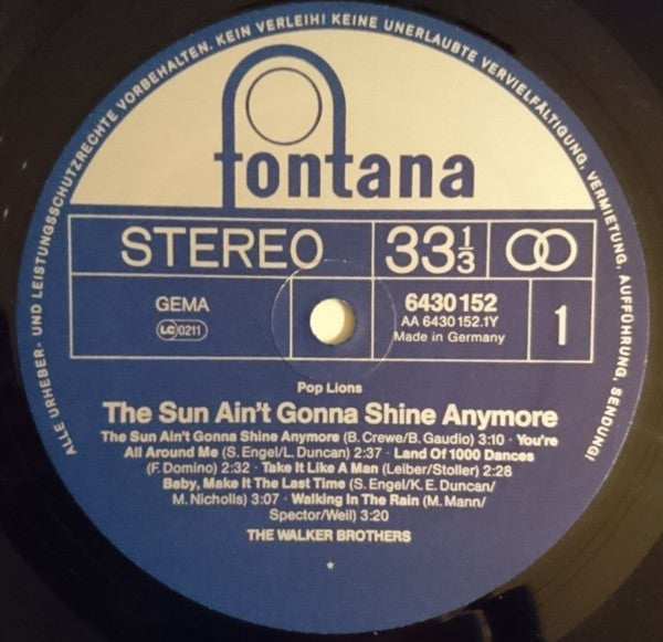 The Walker Brothers : The Sun Ain't Gonna Shine Anymore (LP, Comp)