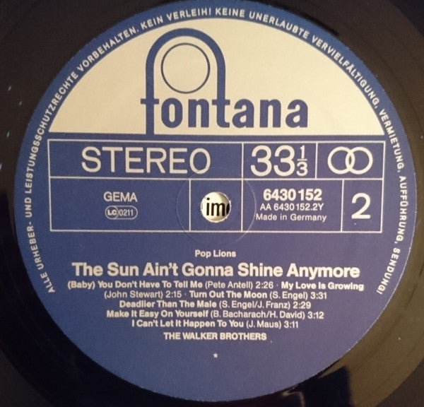 The Walker Brothers : The Sun Ain't Gonna Shine Anymore (LP, Comp)