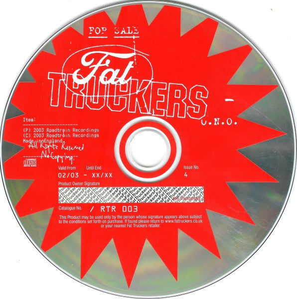 Fat Truckers : The First Fat Truckers Album Is For Sale (CD, Album)