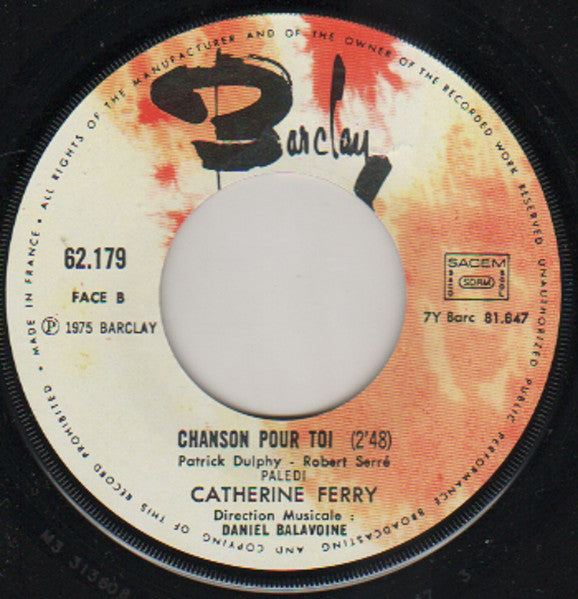 Catherine Ferry : Julia Mon Cœur (7", Single)