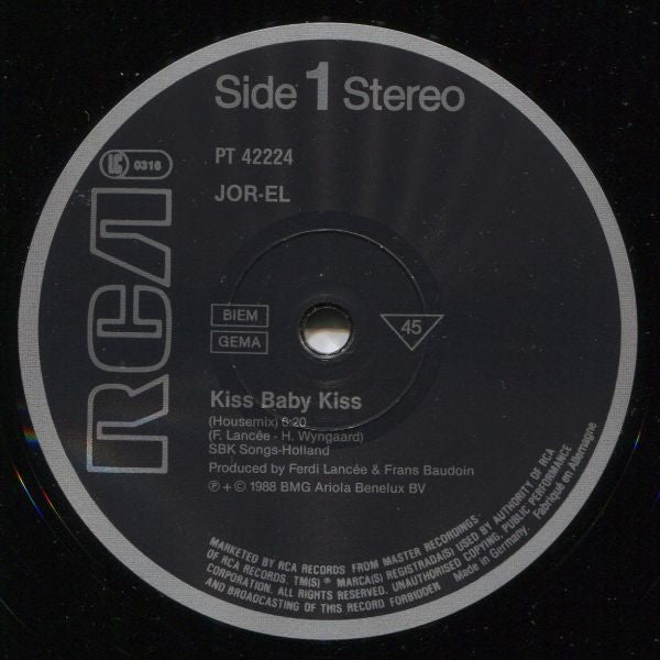 Jor-El (2) : Kiss Baby Kiss (12")