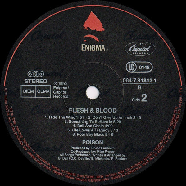 Poison (3) : Flesh & Blood (LP, Album)
