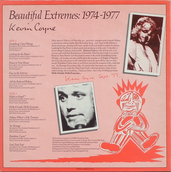 Kevin Coyne : Beautiful Extremes: 1974-1977 (LP, Comp)