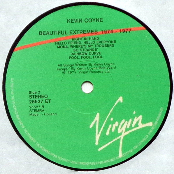 Kevin Coyne : Beautiful Extremes: 1974-1977 (LP, Comp)