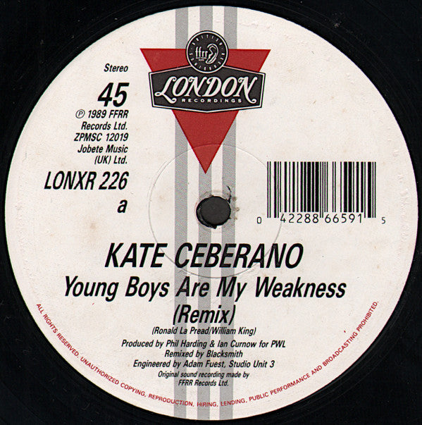 Kate Ceberano : Young Boys Are My Weakness (12")