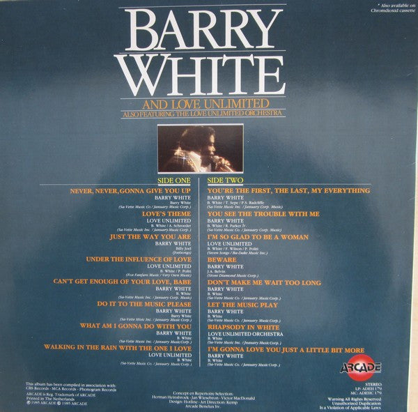 Barry White And Love Unlimited Also Featuring Love Unlimited Orchestra : Love Songs (LP, Comp, RE)