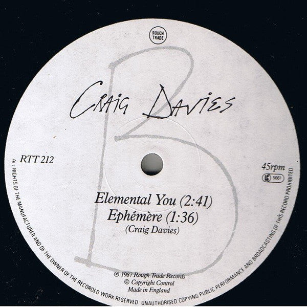 Craig Davies : I Don't Want It (12")