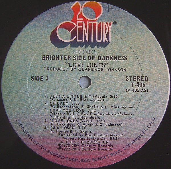 Brighter Side Of Darkness : Love Jones (LP, Album, Pit)