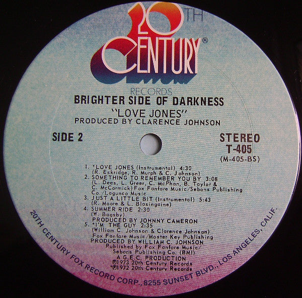 Brighter Side Of Darkness : Love Jones (LP, Album, Pit)