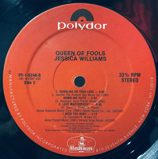 Jessica Williams : Queen Of Fools (LP, Album, 53)