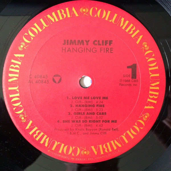 Jimmy Cliff : Hanging Fire (LP, Album, Car)
