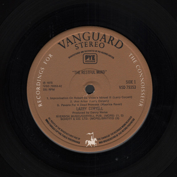 Larry Coryell : The Restful Mind (LP, Album)