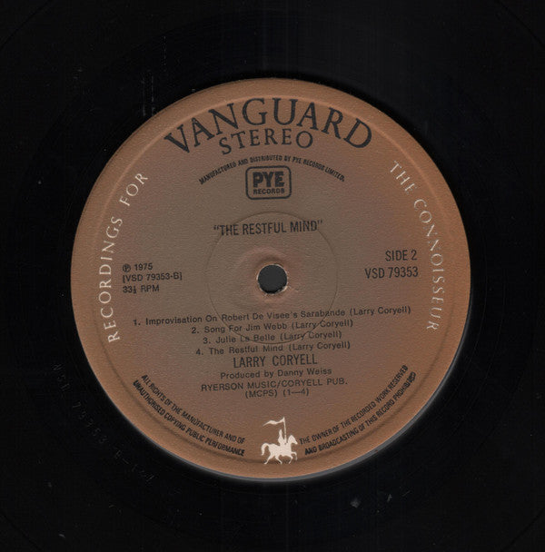 Larry Coryell : The Restful Mind (LP, Album)