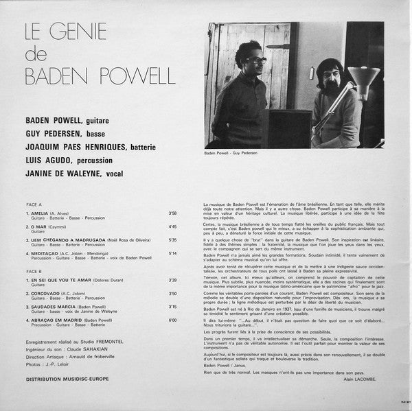 Baden Powell : Vol.3 - Le Génie De Baden Powell (LP, Album, RE)