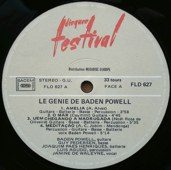 Baden Powell : Vol.3 - Le Génie De Baden Powell (LP, Album, RE)