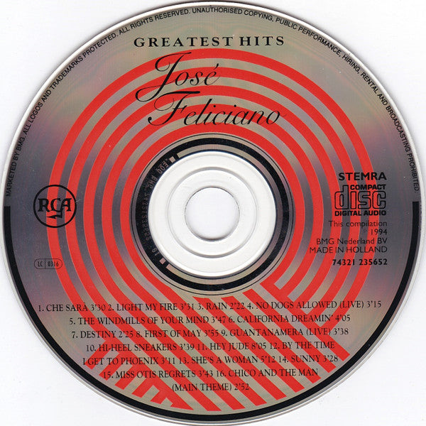 José Feliciano : Greatest Hits (CD, Comp)