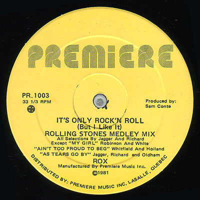 Rox (16) : It's Only Rock'n Roll (But I Like It) (Rolling Stones Medley Mix) (12")